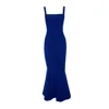 sexy blue backless bandage dress for women newest style long evening dress provide OEM/ODM