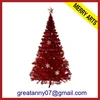 Best selling red feather decorated live christmas tree with overstock