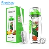 Amazon Hot sale Drinkware Sport Type Tritan fruit infuser water bottle with timing marks and flip top lid