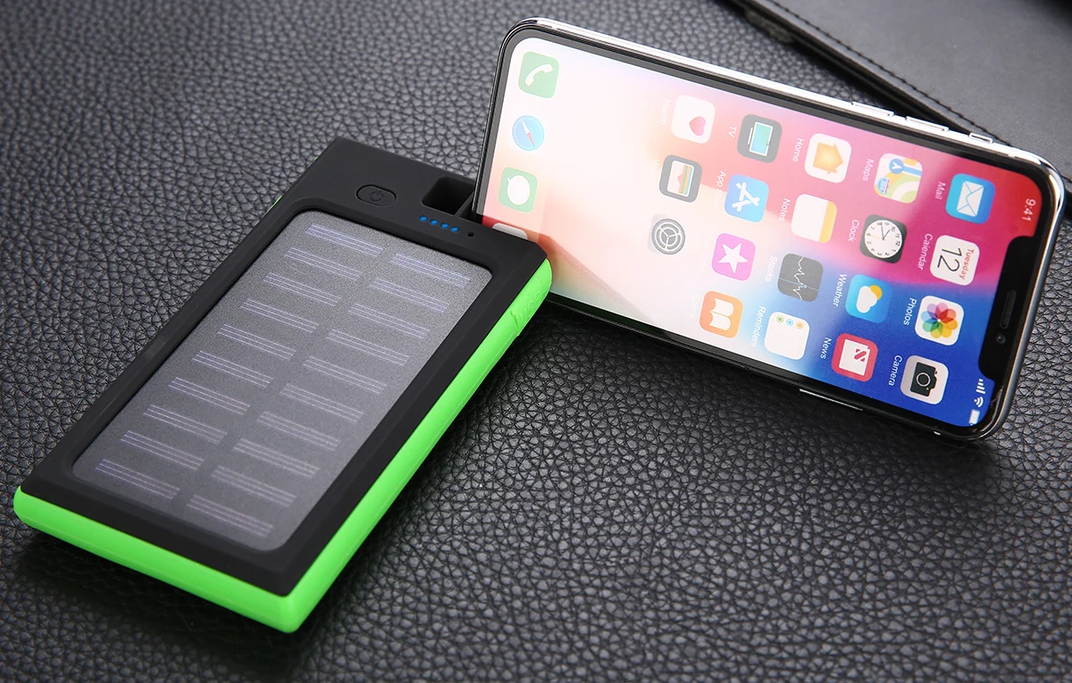 New 2019 trending product solar wallet power bank 10000mah with wireless charging - ANKUX.COM