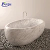 Wholesale natural modern classic indoor round freestanding Carrara marble artificial stone bathtub