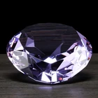 Folk Art Beautiful Colorful Crystal Glass Diamond with Base