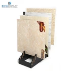 wood stand Waterfall hardwood flooring display rack for marble