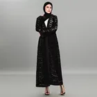 new model lace open front kaftan dress islamic pakistan abaya