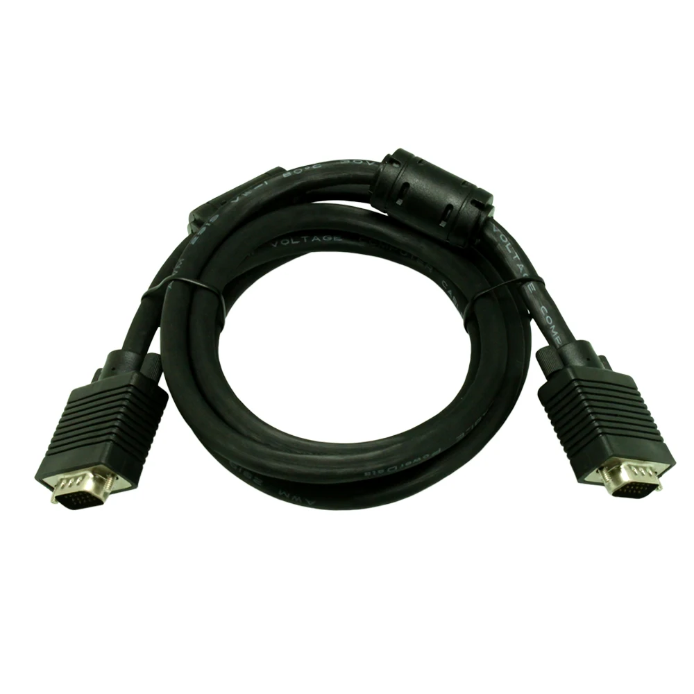 XANUAN 1.5M SVGA VGA Cable Video Coaxial Monitor Cord HD15 Male to Male with ferrite for Projector HDTV - ANKUX.COM