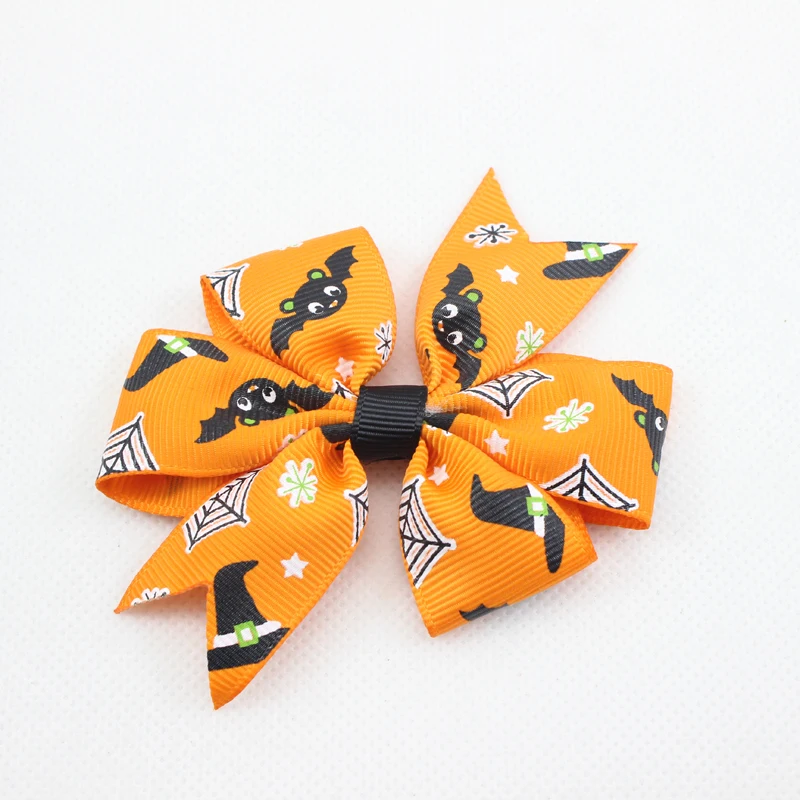 Halloween Hair Bow Baby Girl Hair Clip Boutique Halloween Bows with Clip Children Hair Accessories Halloween Clips