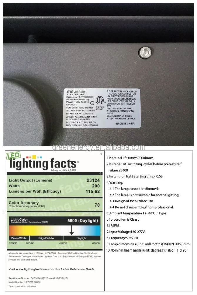 Green Energy 2018 5 years warranty 100-277V 100W. 150W. 200W. 250W. 300W DLC ETL led street light ip65 /led street lamp