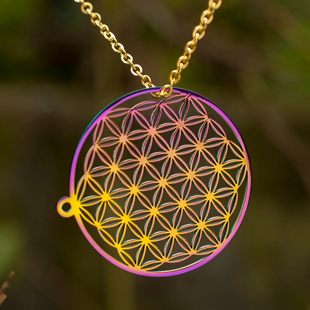 Fashion jewelry 2016 chakra flower of life pendant necklace