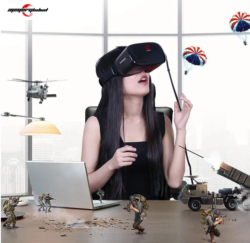 OEM E2 2BG/8GB Virtual Reality Glasses VR Video Game 1080P AMOLED Screen Head Tracking 75HZ API VR Games for PC