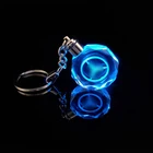 Cheap wholesale crystal key ring Custom led light car logo crystal keychain for 4s shop giveaways