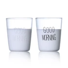 Clear silicate glass milk coffee juice breakfast cup 400ml