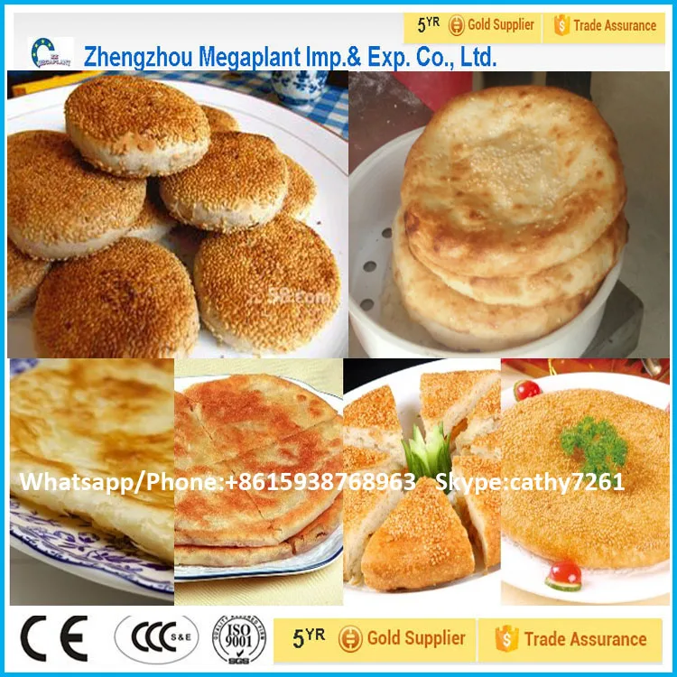 Gas heating Chinese bread pancakes baking machine Arab pita