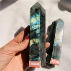 natural large labradorite quartz crystal tower points