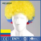 Spain Flag Synthetic Soccer Sports Fans Synthetic Hair Wigs