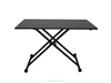 Modern lifting top MDF cover ashtree wood dining table with tube powder coated leg