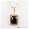 18K gold jewelry hip hop big stone pendant design jewelry ruby pendant wholesale