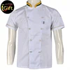 Basic Fit Plastic Buttons Premium Cotton Twill Cheap Double Breasted Chef Jacket