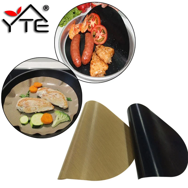 2pcs-Round-Non-stick-Baking-Mat-Pan-Kitchen-BBQ-Cooking-Mat-Fry-Liner-Sheet-Cooking-Pad