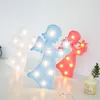 Warm White Color 9 LED Decoration 3D Angel Shaped Light Battery Fairy Marquee Night Wall Lights