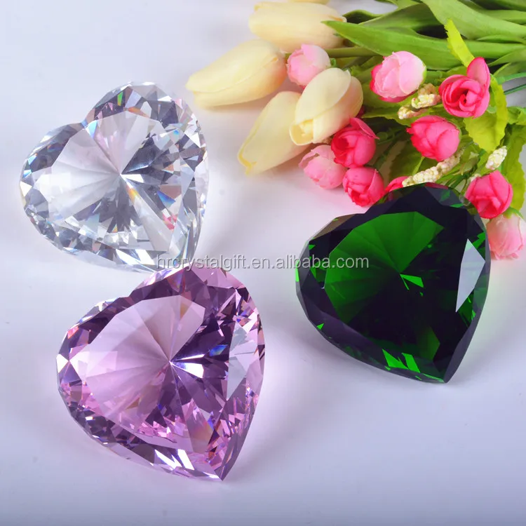 high quality crystal heart diamond with machine polish
