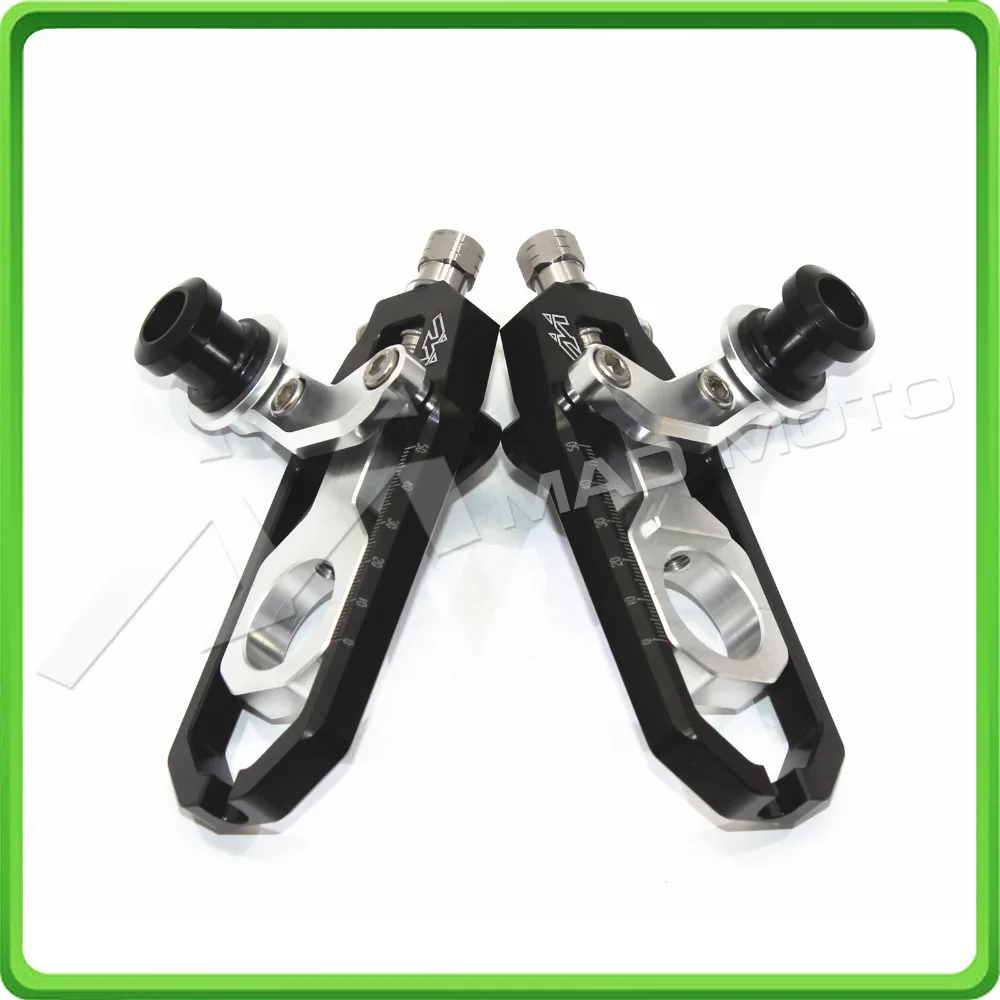Motorcycle Chain Tensioner Adjuster with spool kit for Yamaha FZ1 2006 2007 2008 2009 2010 2011 2012 2013 2014 2015 Black&Silver (3)