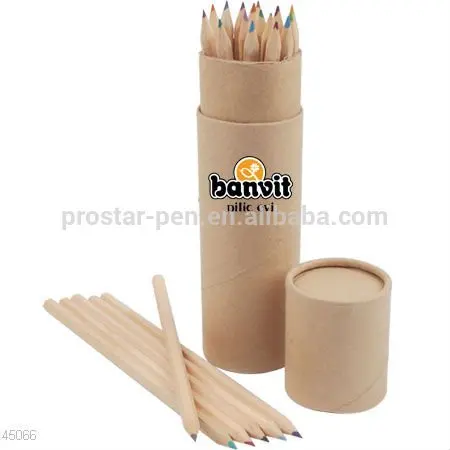 promotional color pencil case in wooden box