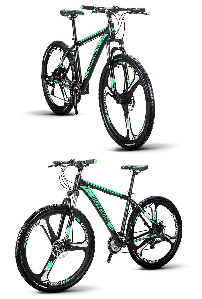 EUROBIKE Bikes XLTL-X9 Aluminum Frame 29 Inches Dual Disc Brake Mountain Bicyle 3-Spoke Wheels 