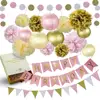 Paper Lanterns, Pompons, Dot Circle Garlands, Happy Birthday Banners For Party Decorations Packs