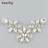 Keering neckline rhinestone applique crystal for clothing WRE-259