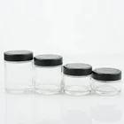 CBD Packaging 1 oz 2 oz 3 oz 4 oz clear straight glass jar and child resistant cap/child proof cap