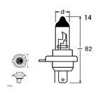Driving Headlight Lights P43T 24V 75W Halogen Bulb H4 Car Lamps,Halogen Lamp Type and E-mark Certification head lamp