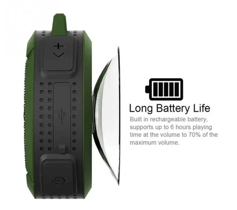 2018 Amazon Hot sale Waterproof Speaker C6 Shower Speaker Wireless Portable Handheld Blue tooth Speaker Suction Cup - ANKUX.COM