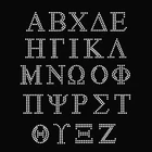 Mix Greek Alphabet Letters Rhinestone Heat Transfer Designs For Apparel