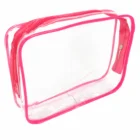 Wholesale Cheap Reusable Portable Travel Clear Zipper PVC Cosmetic Pouch