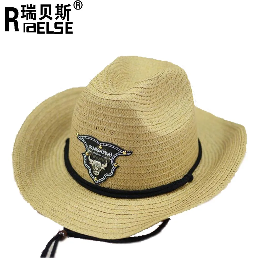 Fashion Cheap Wholesale Men Hats Paper Cowboy Straw Hats For Promotion