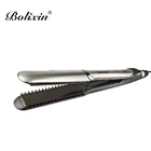Wide plate flat iron hair straightener with comb teeth