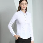 2017 white woman shirt custom business lady shirt latest shirt with beautiful decoration
