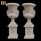 Customized large outdoor natural stone flower pot FMB-149