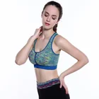 Women sport Cotton Seamless crop Stretch padded yoga bra tops