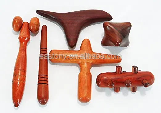 EASTONY набор 6 шт. Reflexology традиционный тайский массаж деревянный палка инструмент ручной головы ног массаж лица и тела инструмент массажер