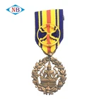 Own Design Sports Plated Gold Medals Custom Medal With Ribbons