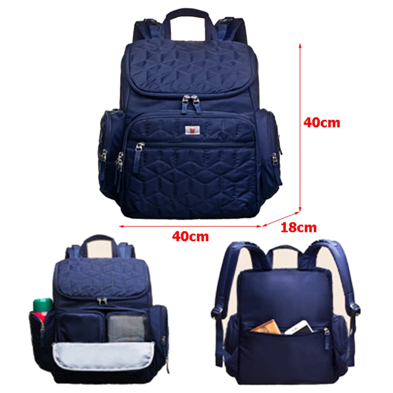 Baby Diaper Bags Anti Theft Multifunction Nappy Pad Mummy Travel Baby Care Milk Bottle Insulation Bag Portable Backpack BB6013 (10)
