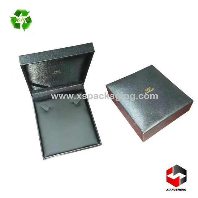 custom made luxury black leather jewelry gift box