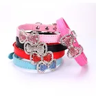 Blues The Perfect Training Woof Wear Cool Blues No Slip Cheap Quality Girl Pet Dog Collars With Bow