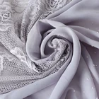 Trendy online Fashion Newest Muslim Dubai Wholesale lace stones chiffon wrap Hijab scarf