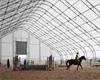 Waterproof PVC PVDF Tensile Fabric Membrane Structure Roofing For Horse Riding Arena
