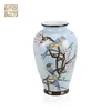 China supplier wholesale gold and white ceramic wedding art deco decoration flower vase
