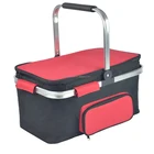 Latest Folding Detachable Aluminum Alloy Picnic Basket Large Aluminum Cooler Bag Thermal Bag