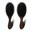 Ebony oval boar bristle hair brush custom color in stock salon hairdressing bristle brush
