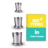 Stainless Steel Metal Flexible Small Custom Wine Coffee Cup Fold Up Foldable Elevator Collapsible Wine Coffee Cup 250ml TMSS0297